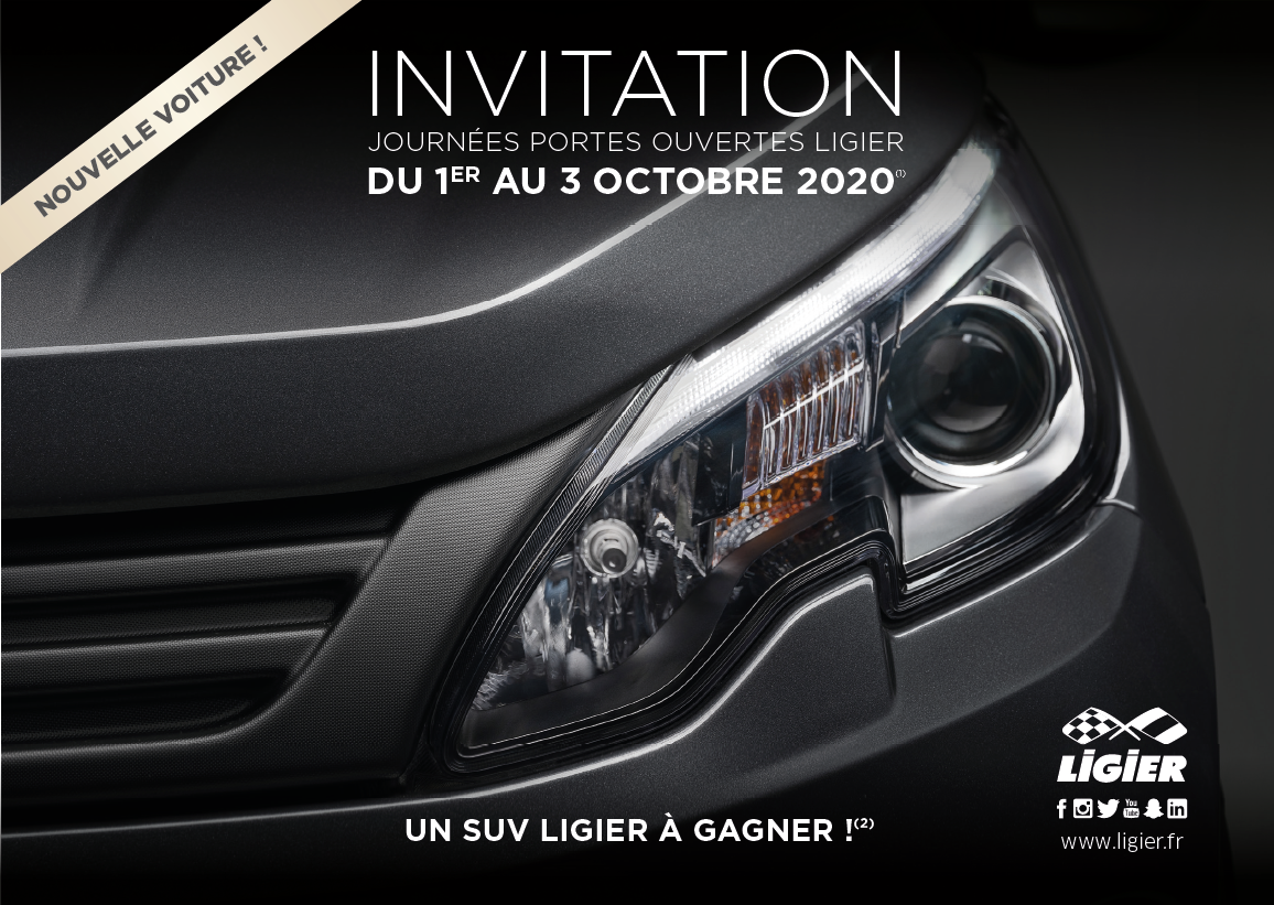 Portes Ouvertes du 01 au 03 octobre 2020 dans tous nos garages